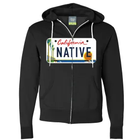 California Native License Plate Zip-Up Hoodie