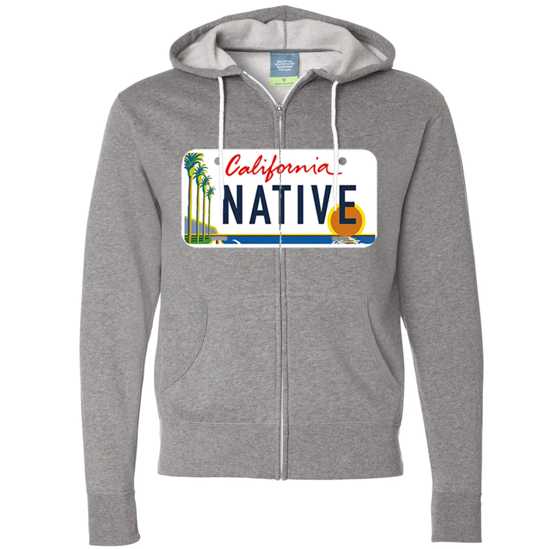 California Native License Plate Zip-Up Hoodie