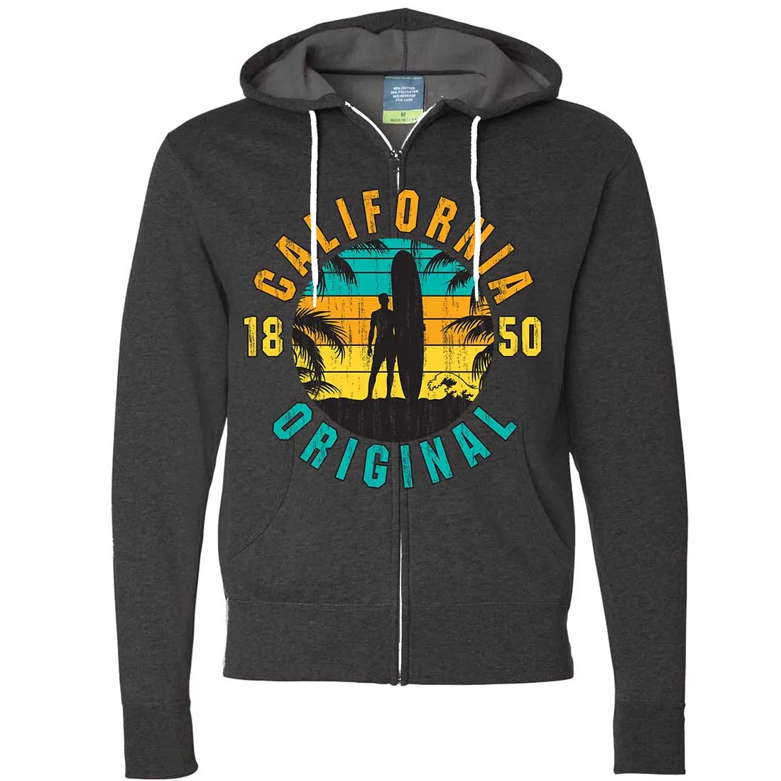 California Original Vintage Surfer Zip-Up Hoodie