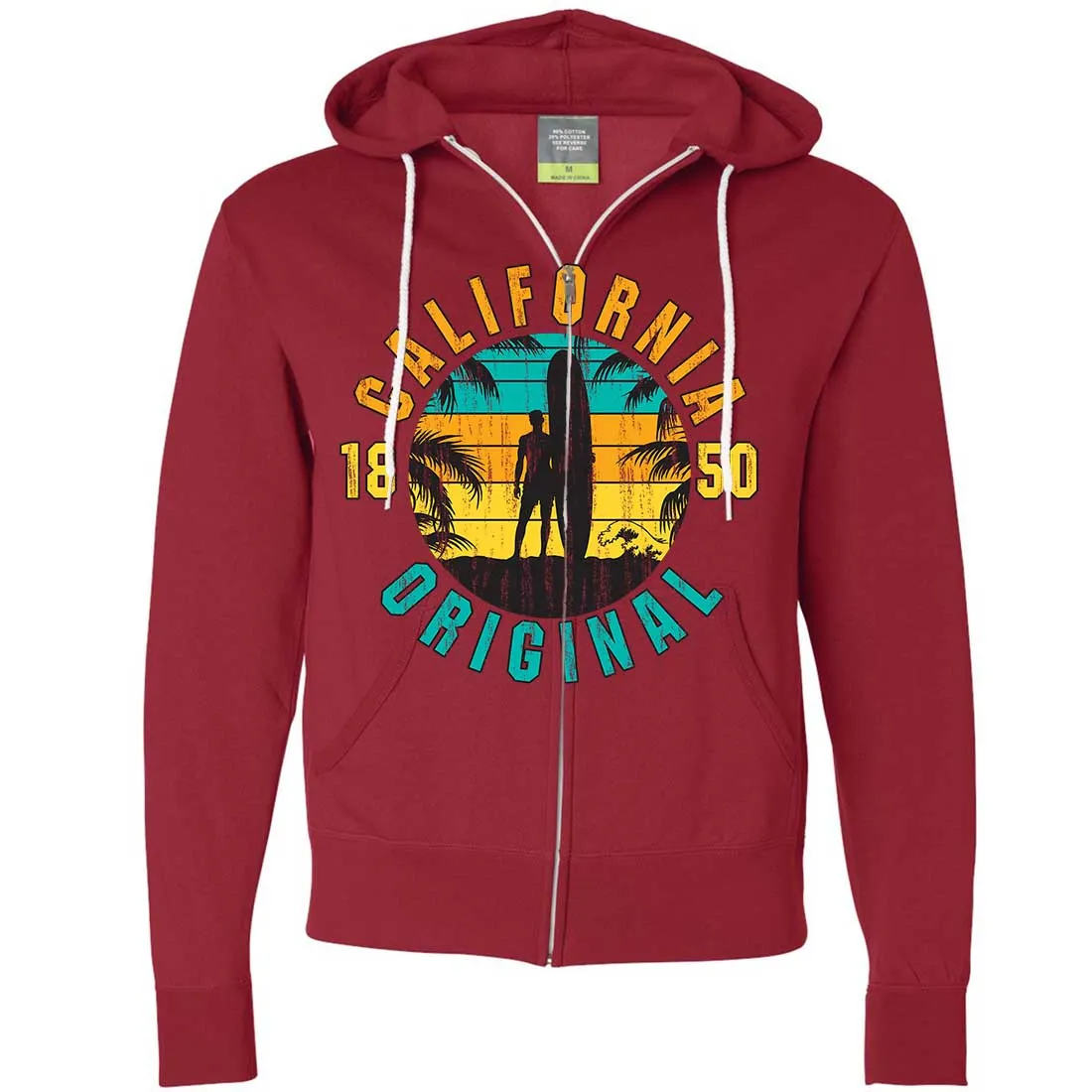 California Original Vintage Surfer Zip-Up Hoodie