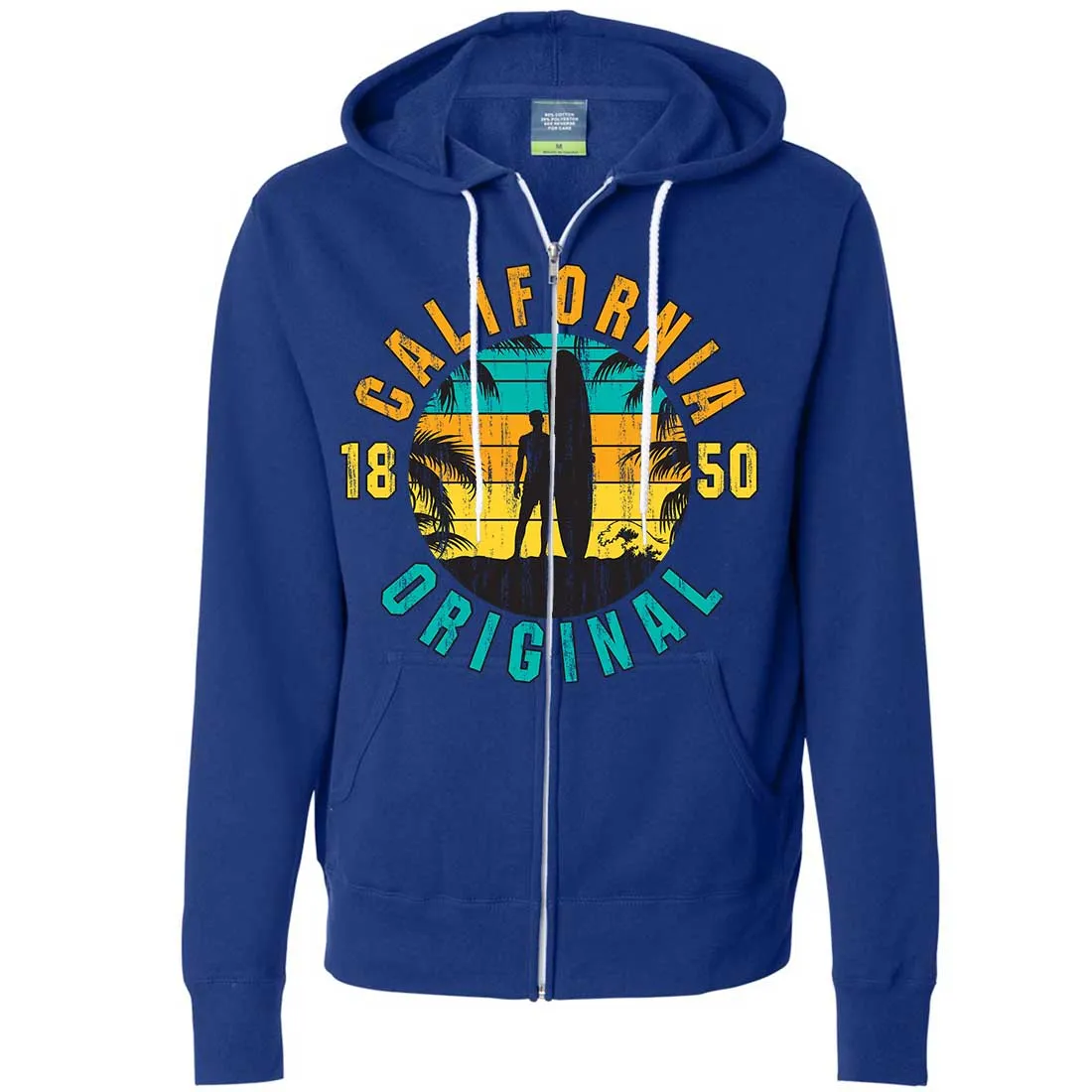 California Original Vintage Surfer Zip-Up Hoodie