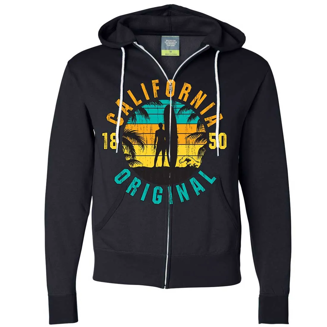 California Original Vintage Surfer Zip-Up Hoodie