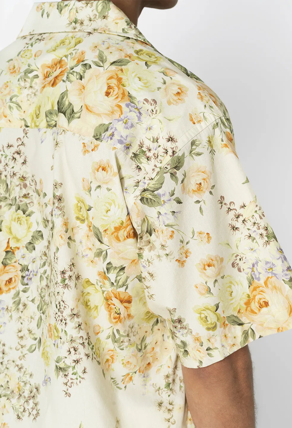 Camp Shirt / Beige Tuscan Floral