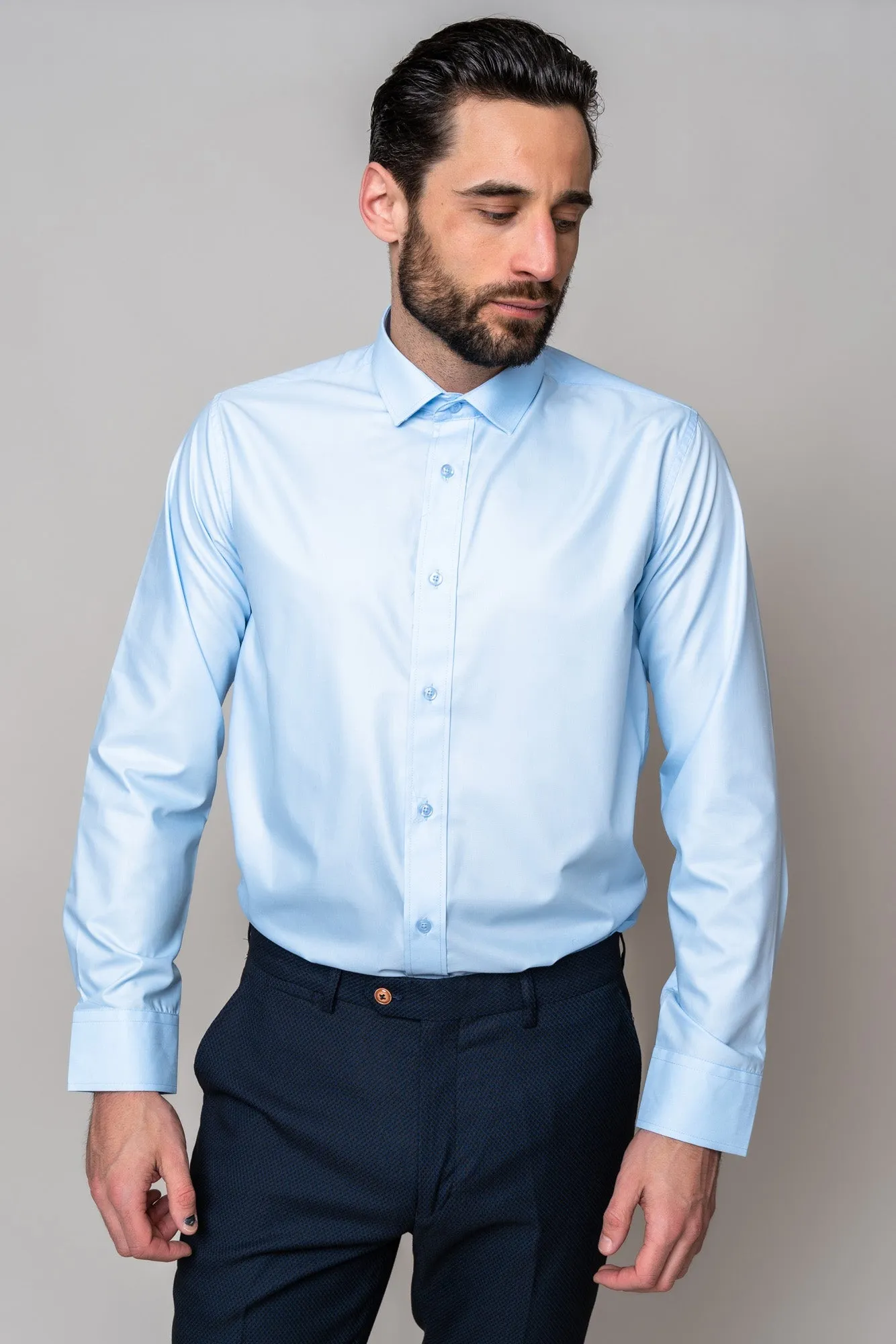 CARTER - Sky Long Sleeve Shirt