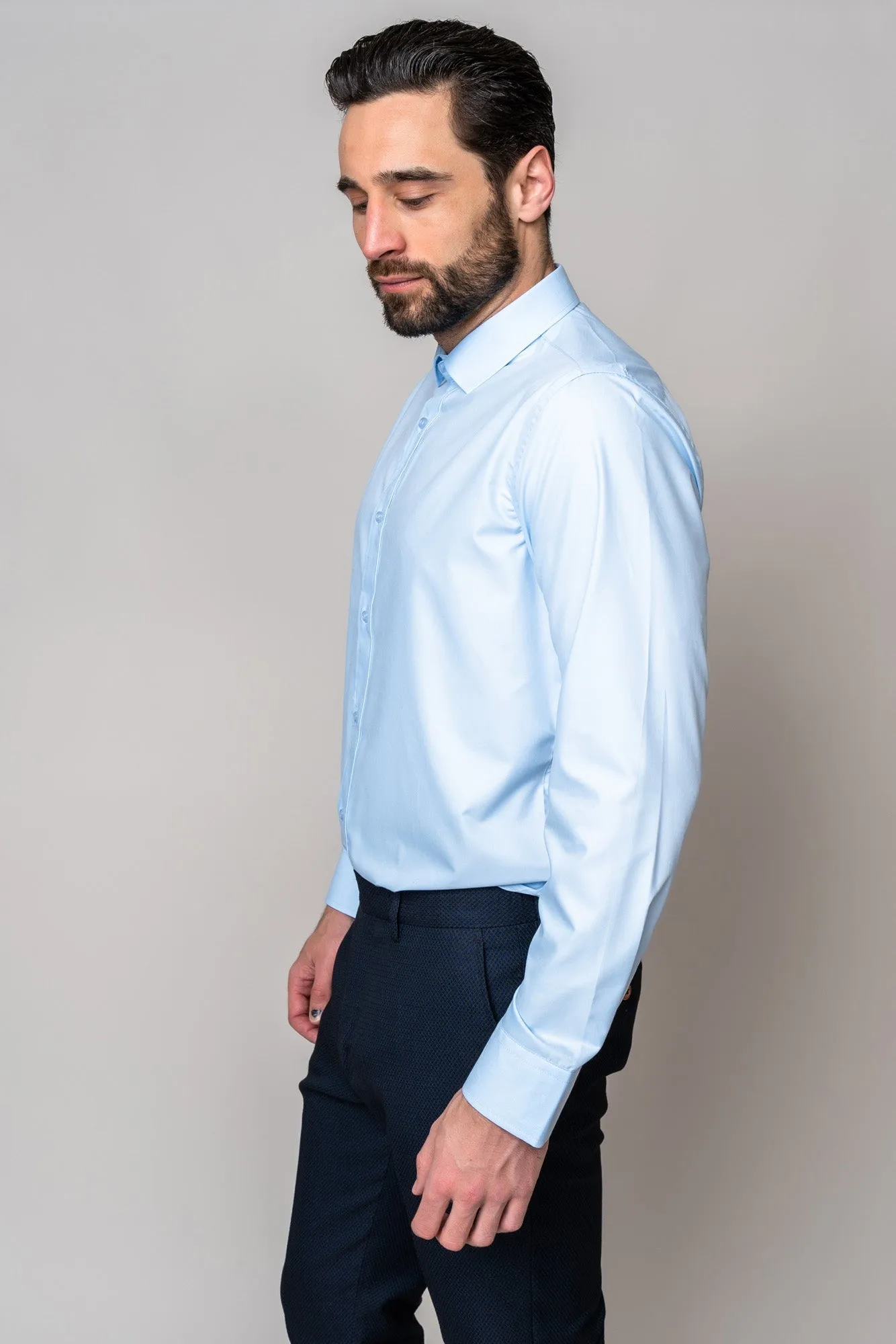 CARTER - Sky Long Sleeve Shirt