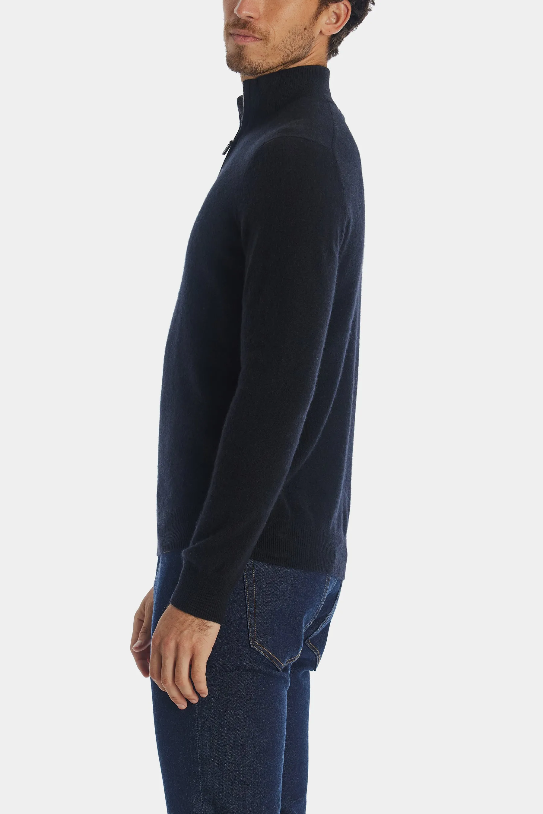 Cashmere Quarter Zip Sweater