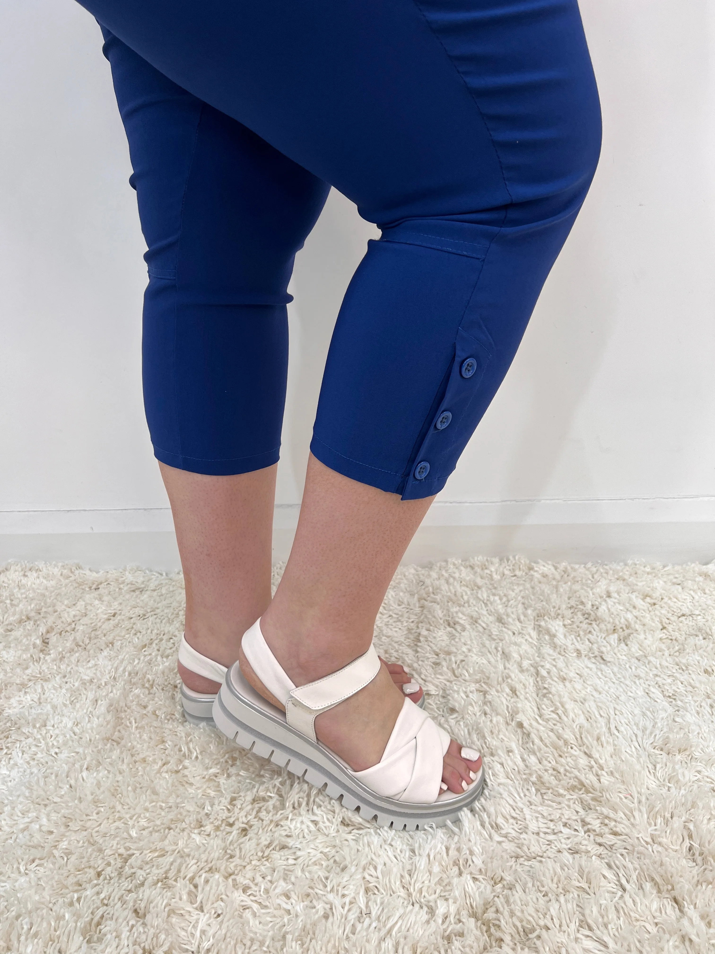 Cassie Crop Trouser in Royal Blue