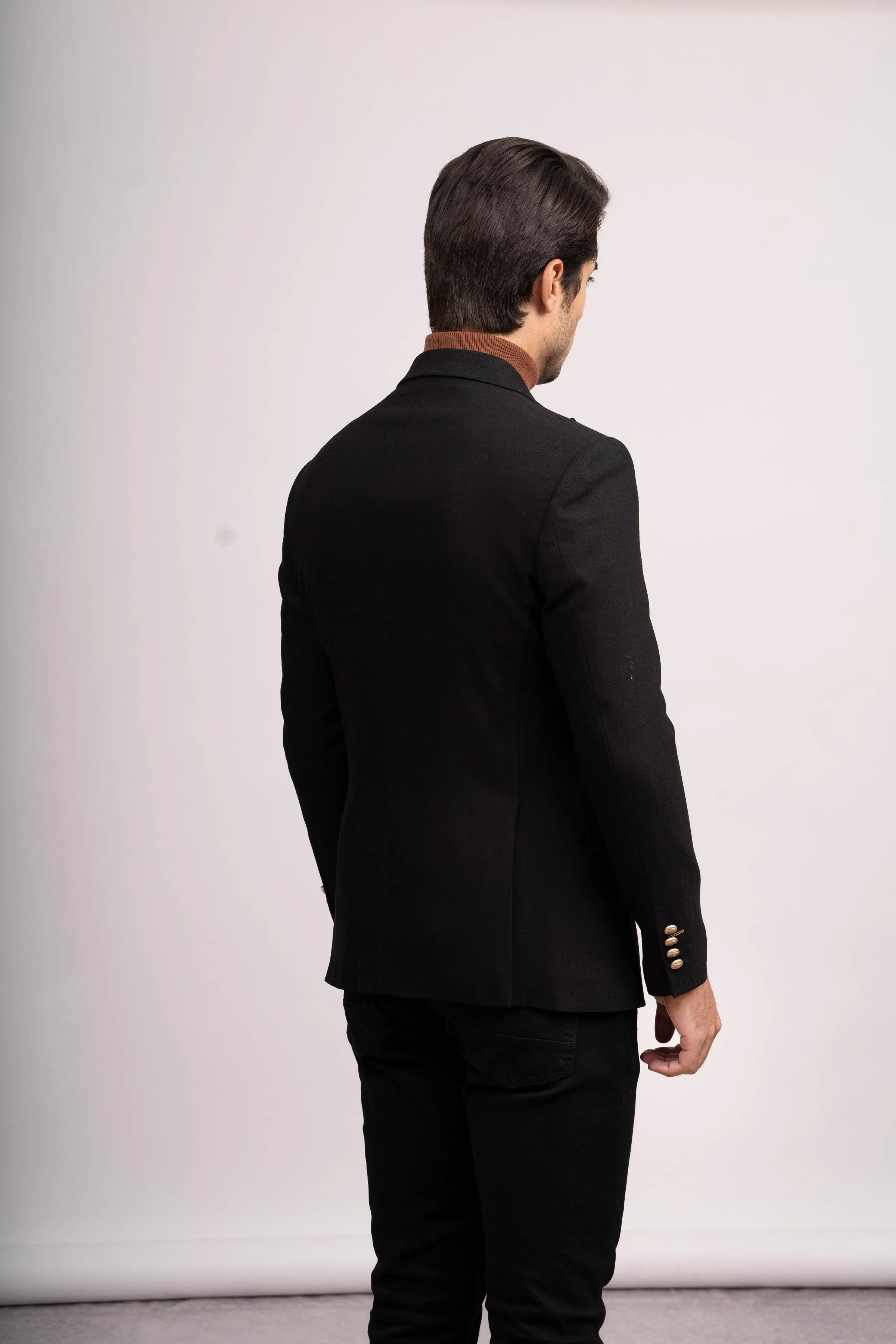 CASUAL COAT SLIM FIT BLACK