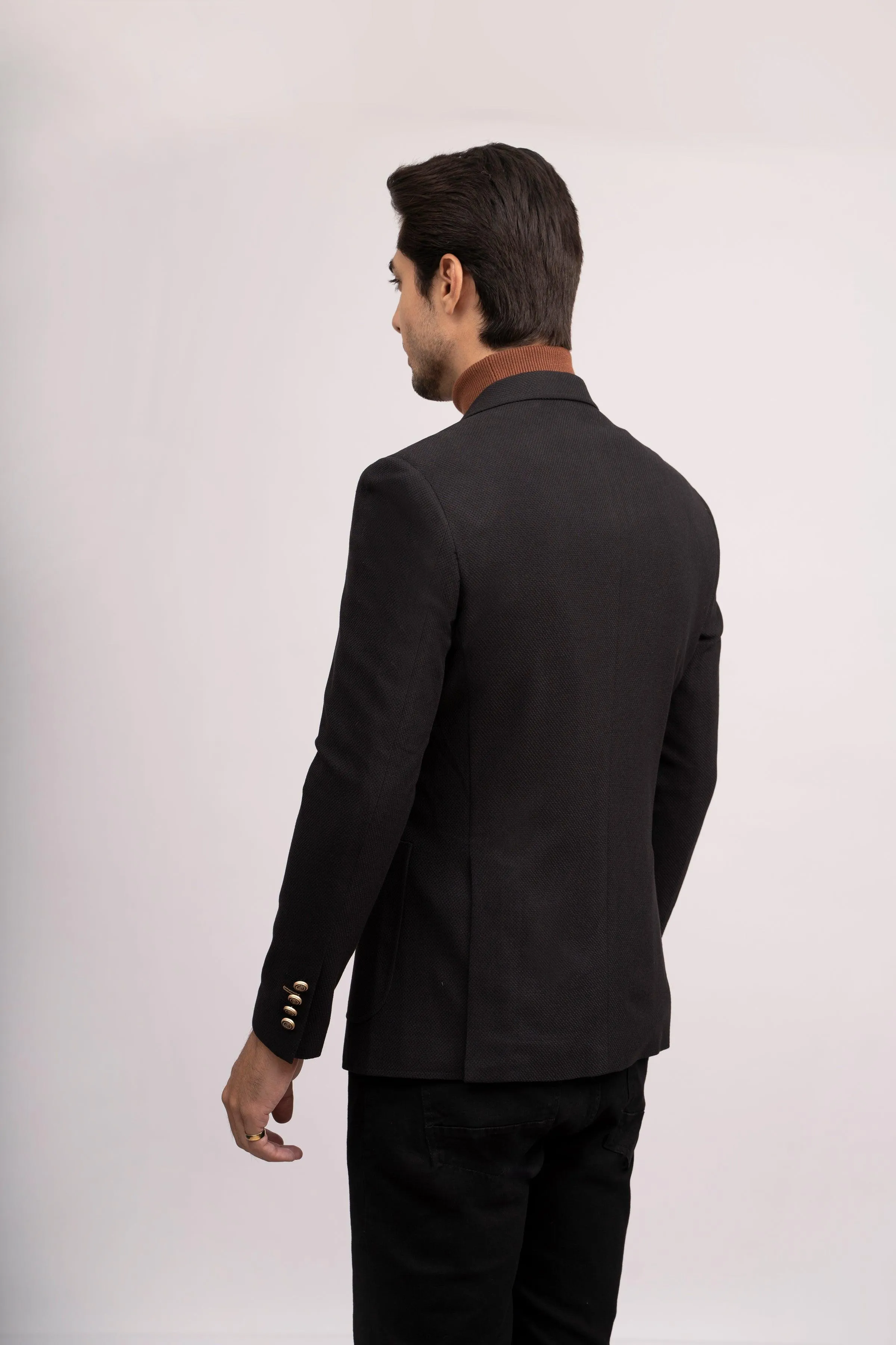 CASUAL COAT SLIM FIT BLACK