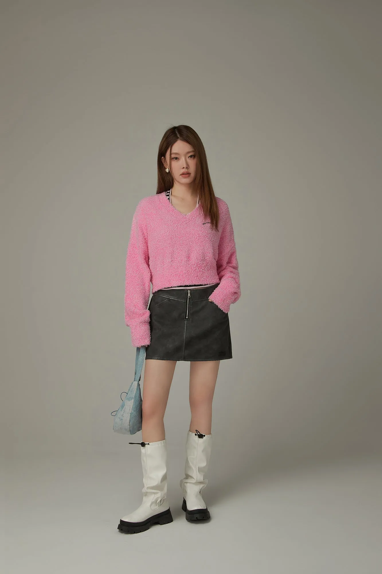 Cherry Crop Knit Sweater