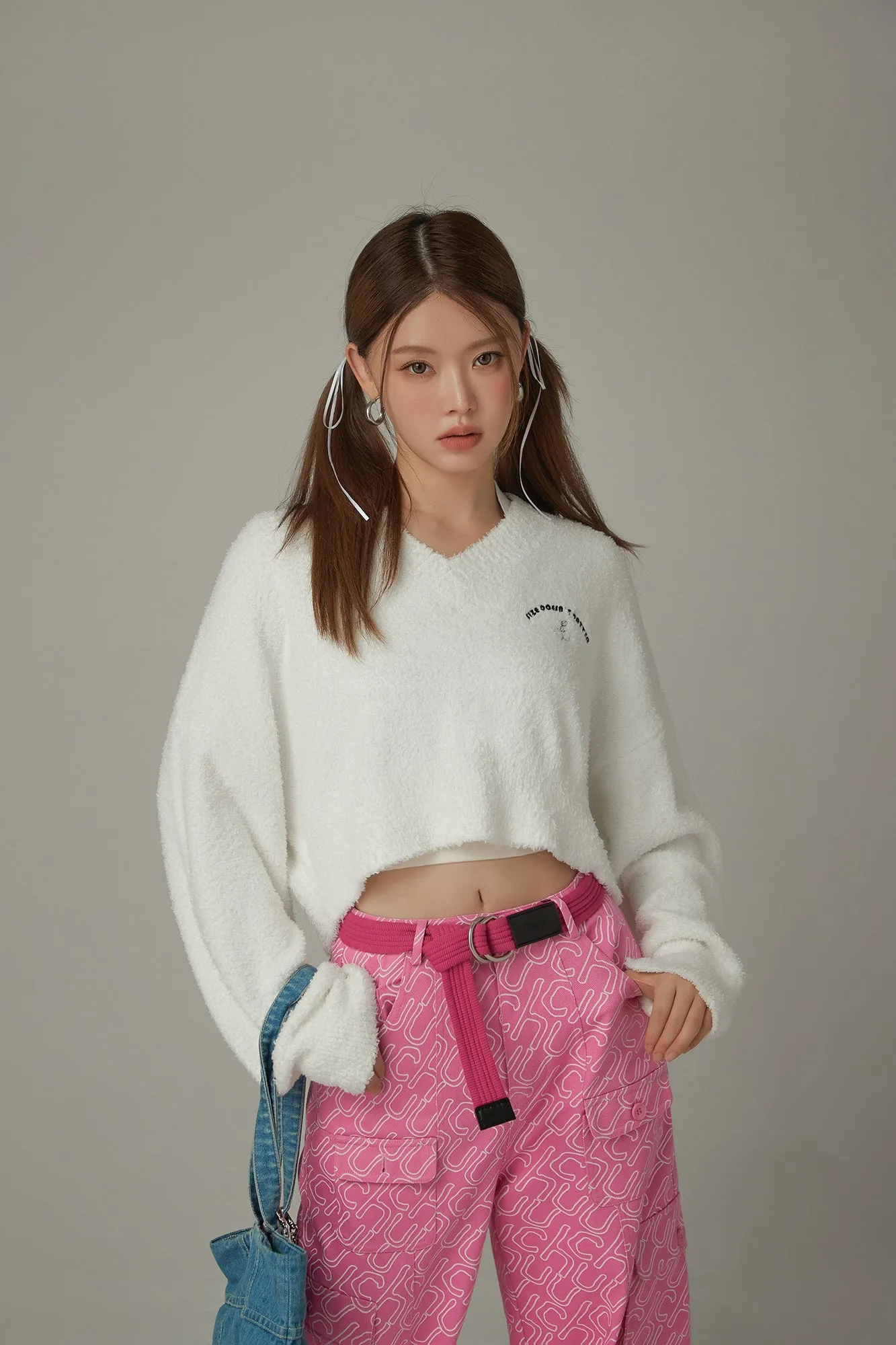 Cherry Crop Knit Sweater