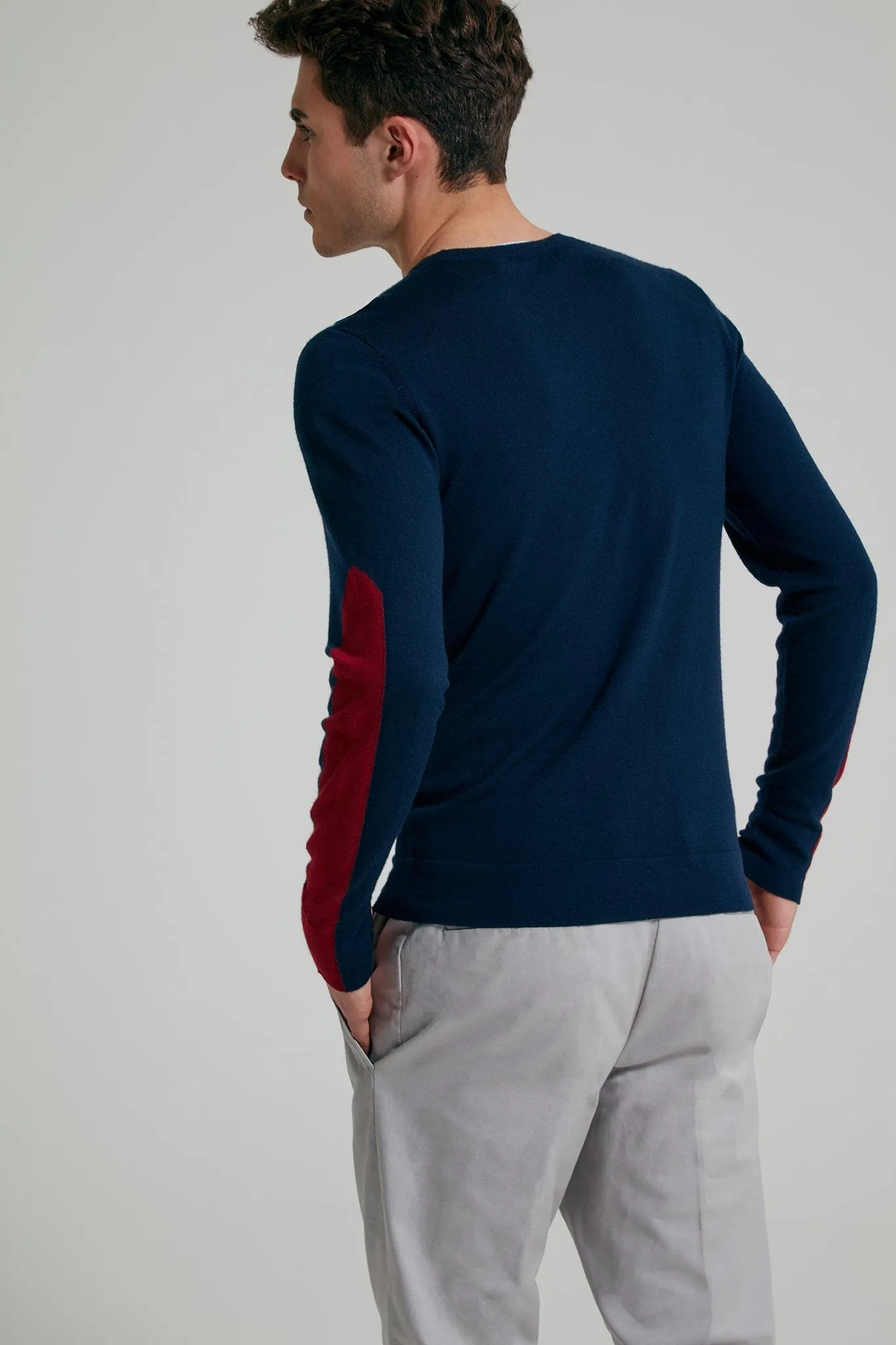 Colour Block Merino Wool Sweater