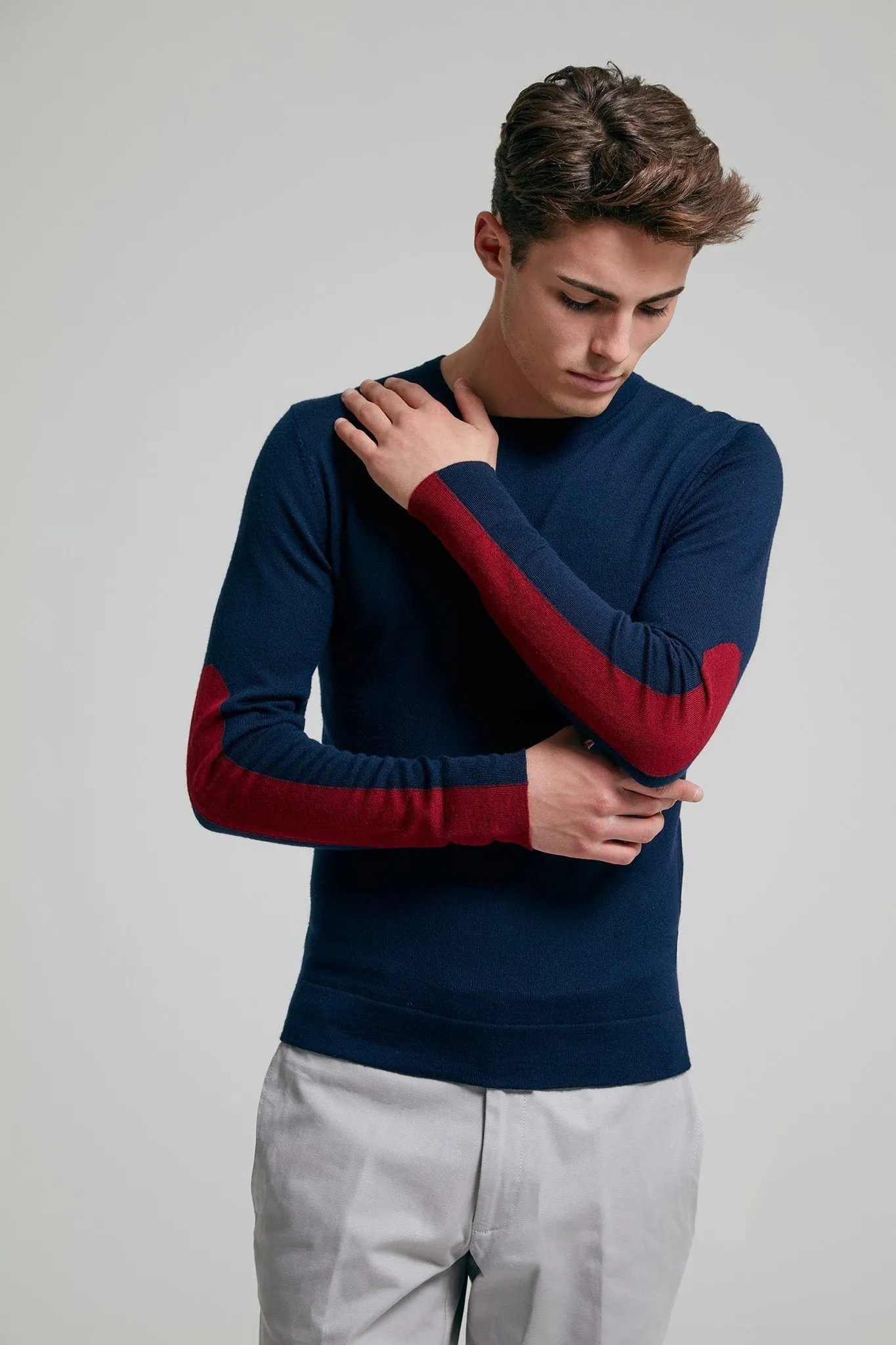 Colour Block Merino Wool Sweater