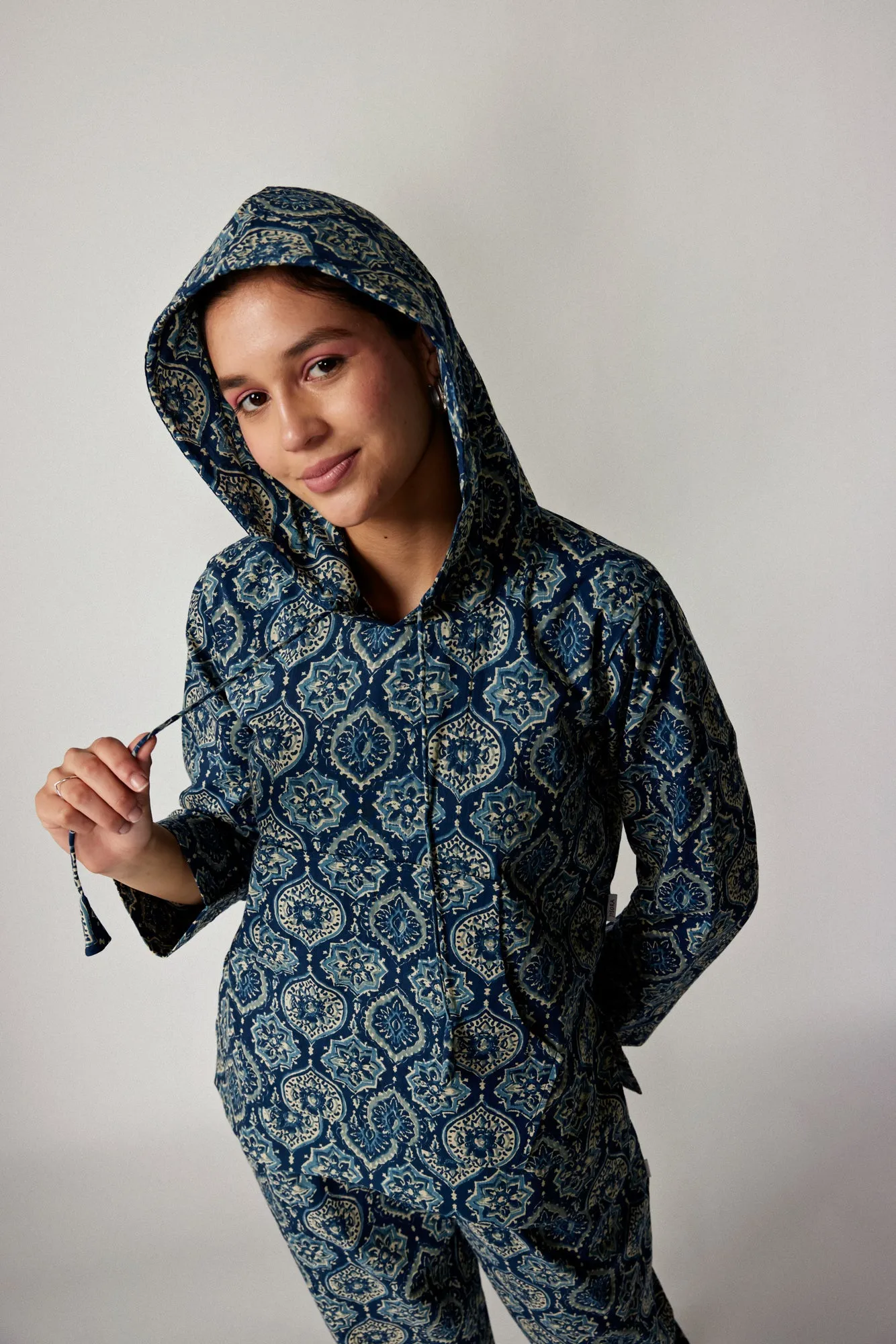 Coromandel on Blue Hoodie Set