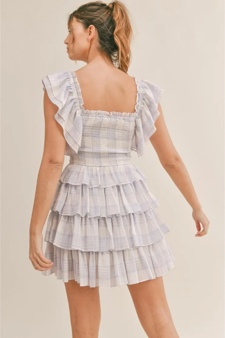 Desiree Smocked Ruffle Mini - Plaid