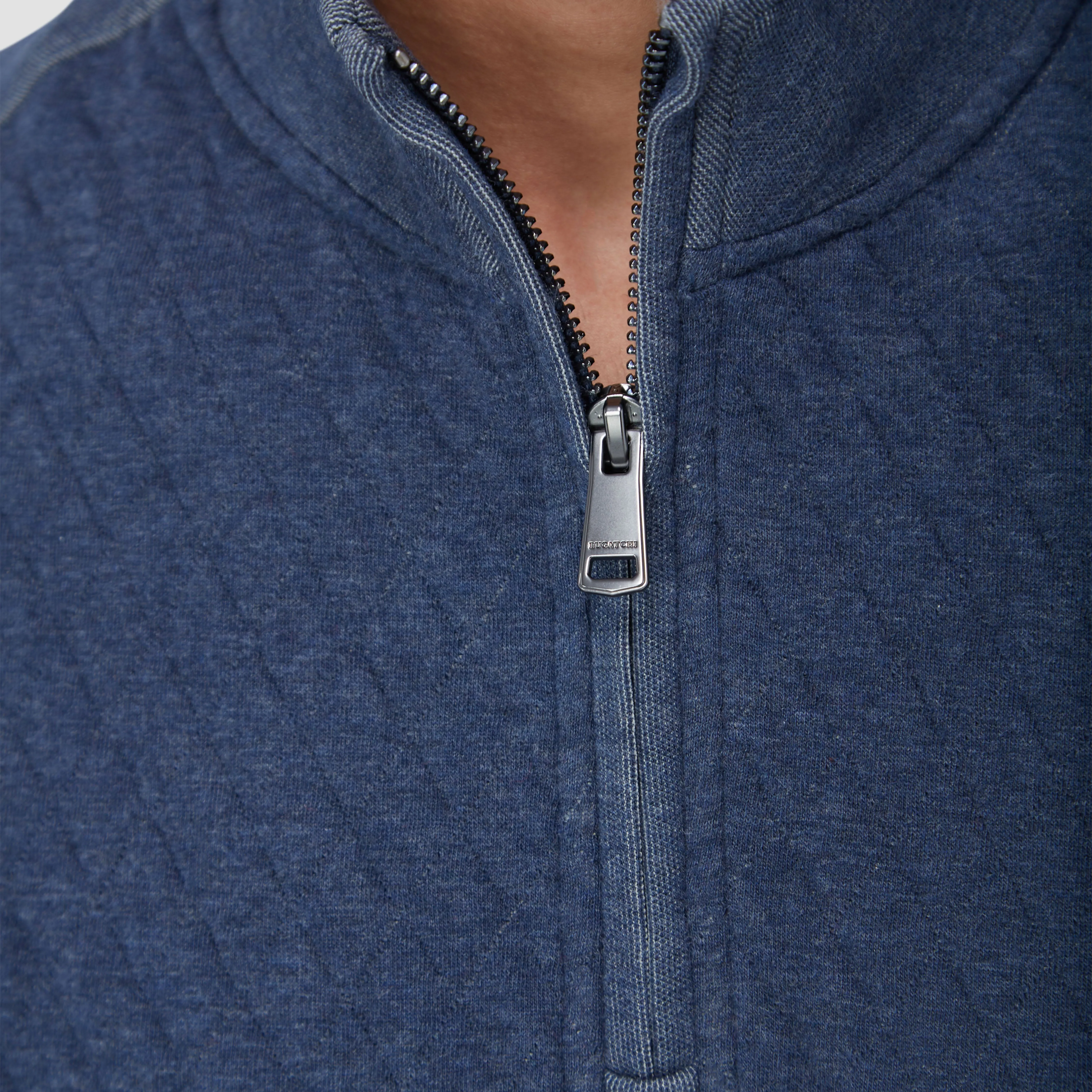 Diamond Quilted Quarter Zip Pullover