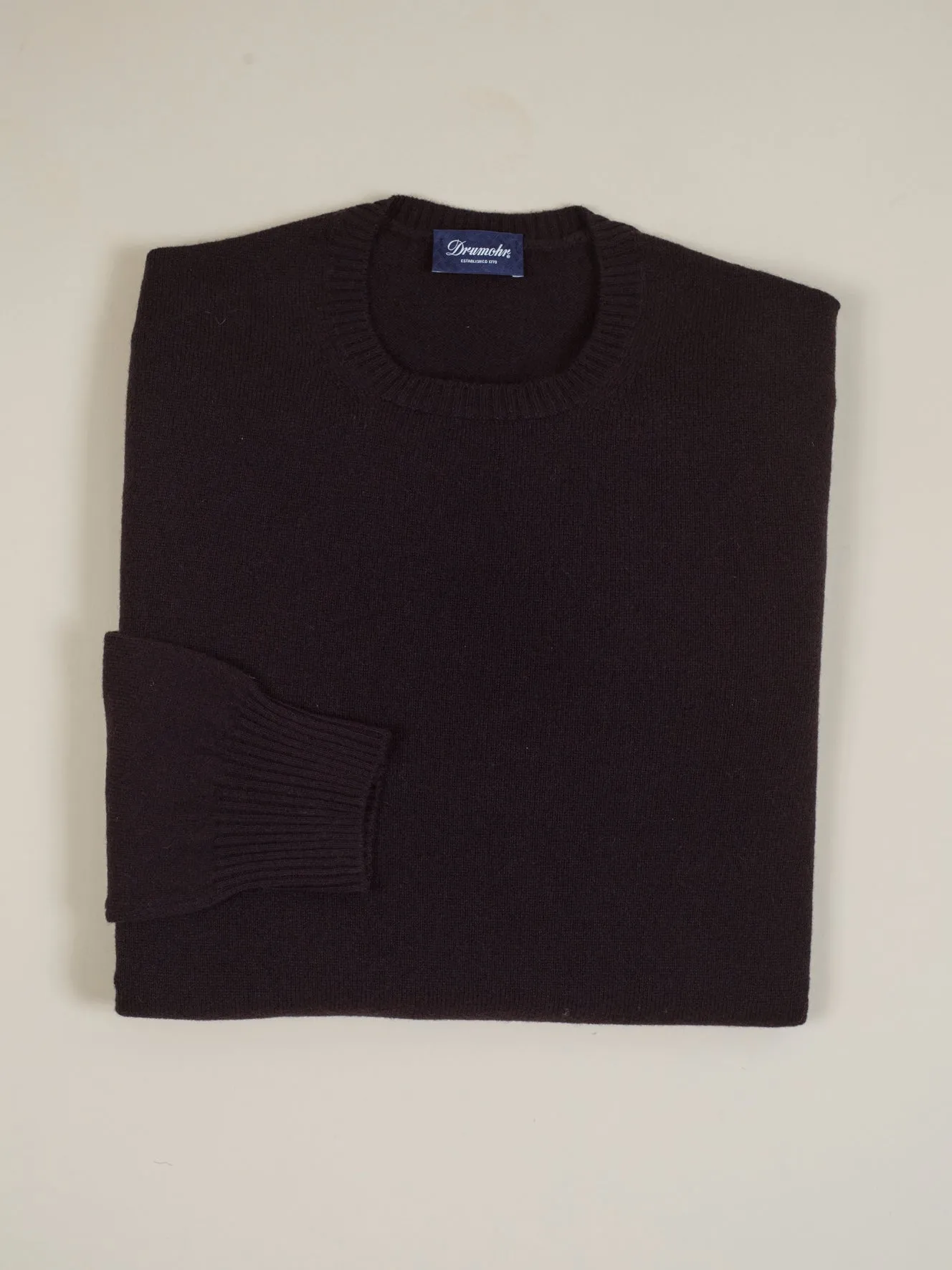 Drumohr Cashmere Crew Neck / Dark Brown