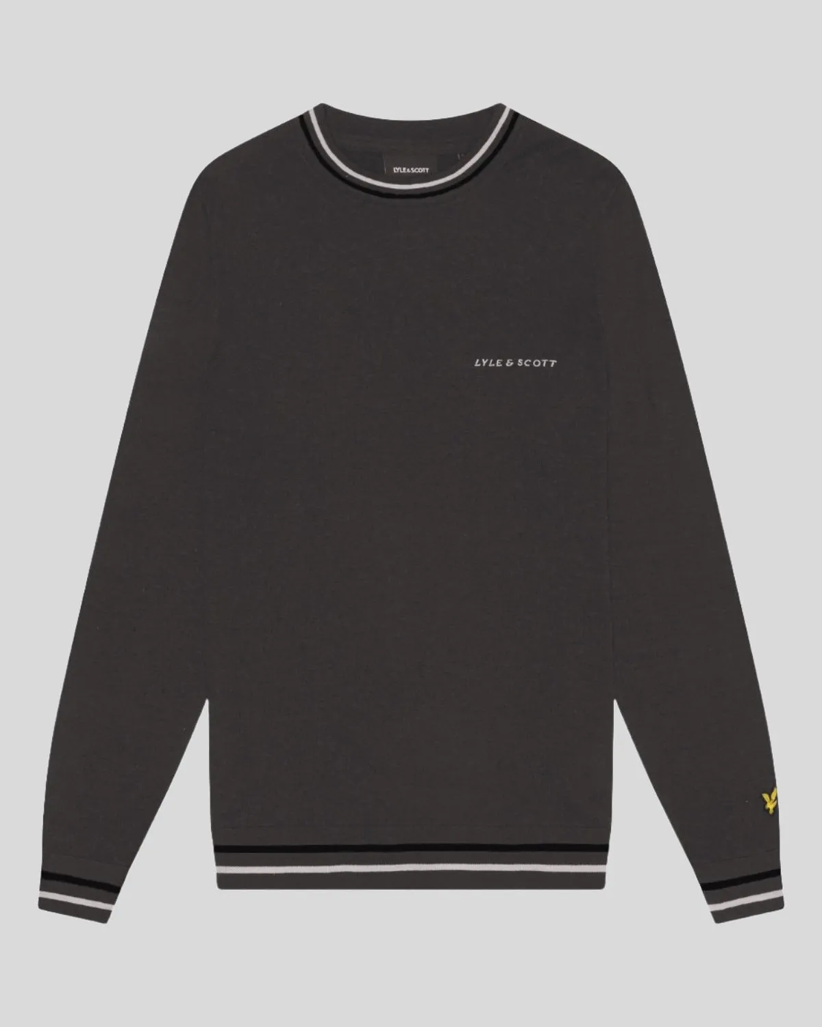 Embroidered Tipped Crew Neck Jumper