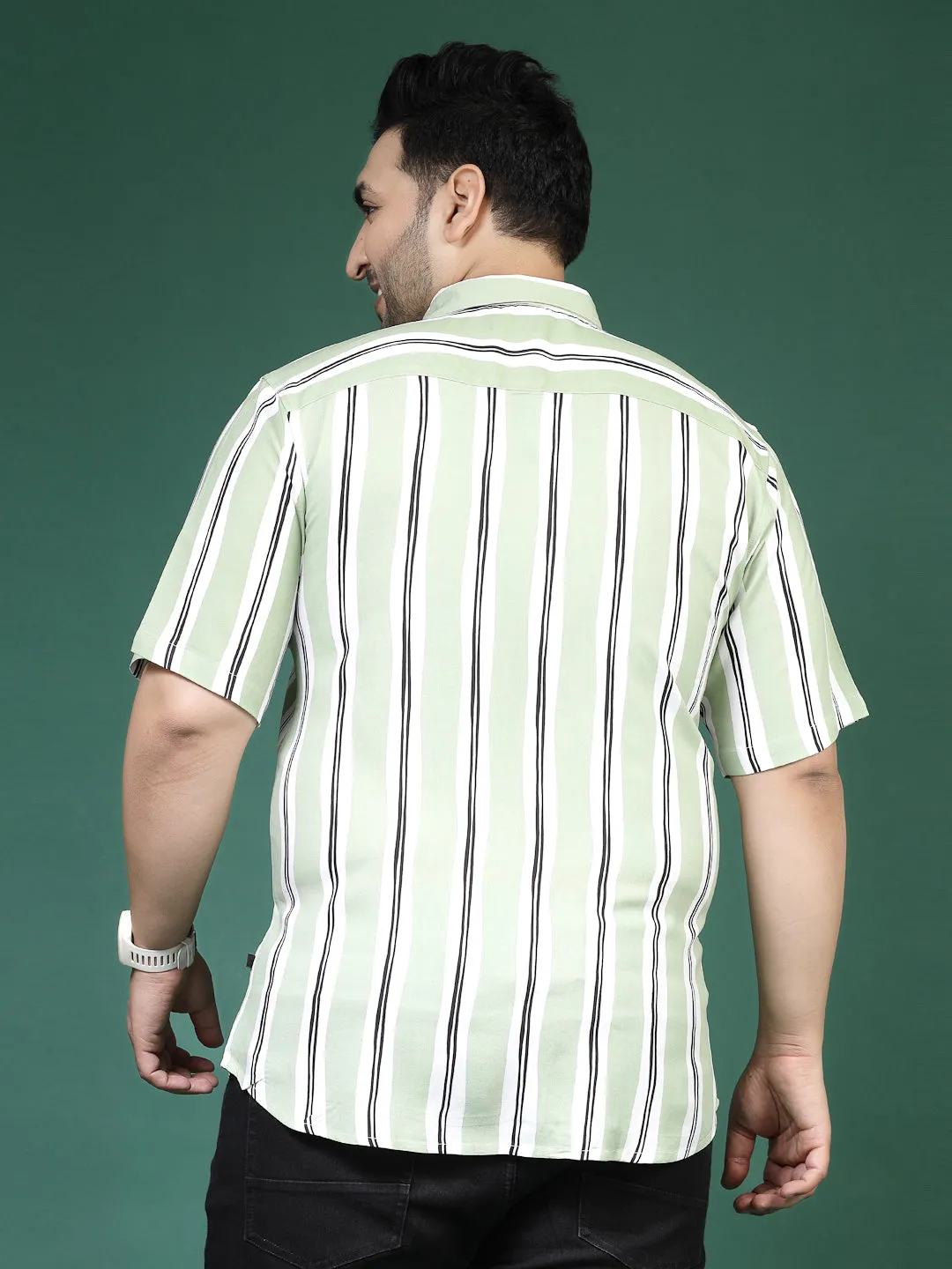 Emerald Lines Button-Up Shirt