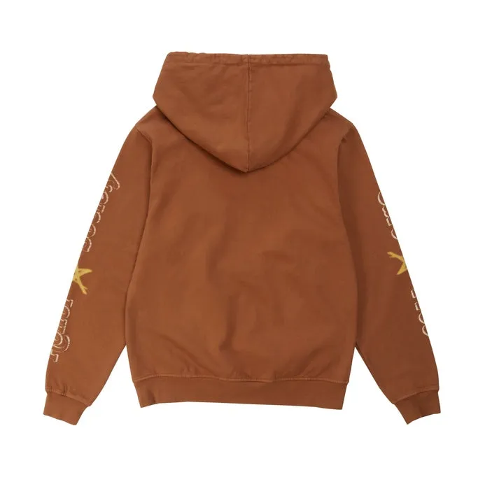 Fun French Terry Pullover Hoodie - Brown