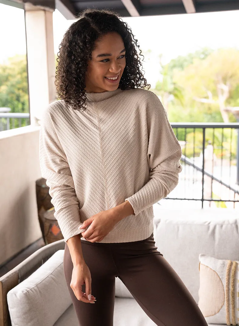 Funnel Neck Dolman Sweater