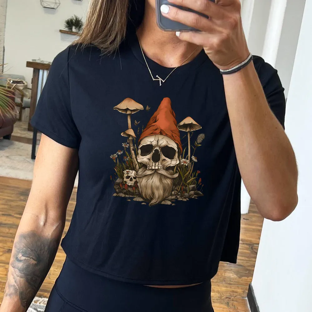 Gnome Skull Cropped Tee