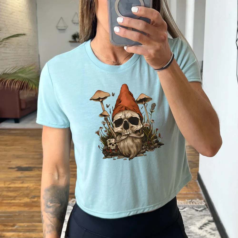 Gnome Skull Cropped Tee