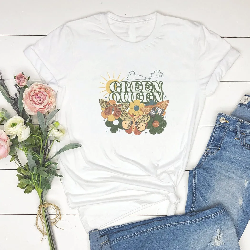 Green Queen Spring Graphic T-Shirt - SP132