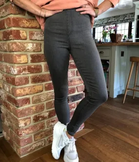 Grey High Waist Jeggings