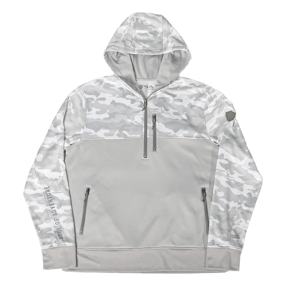 Half Zip Performance Hoodie | Ghost Military Camo