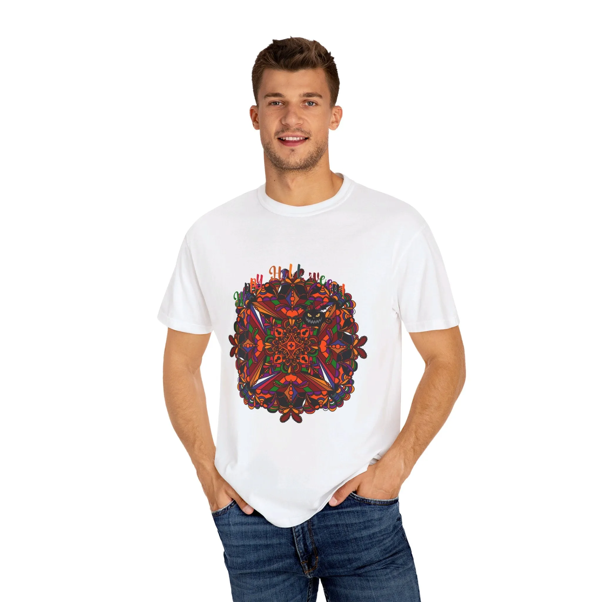 Handmade Pumpkin Mandala Design Tee