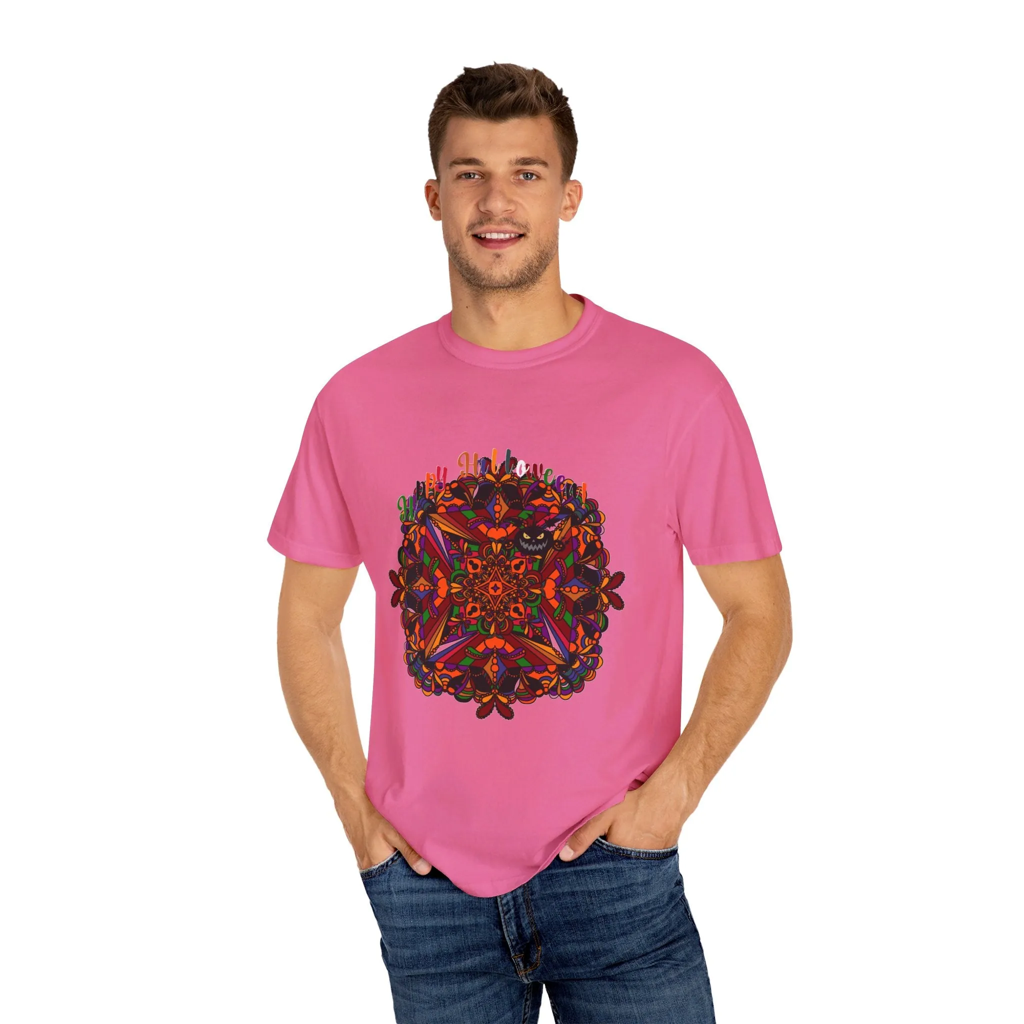 Handmade Pumpkin Mandala Design Tee