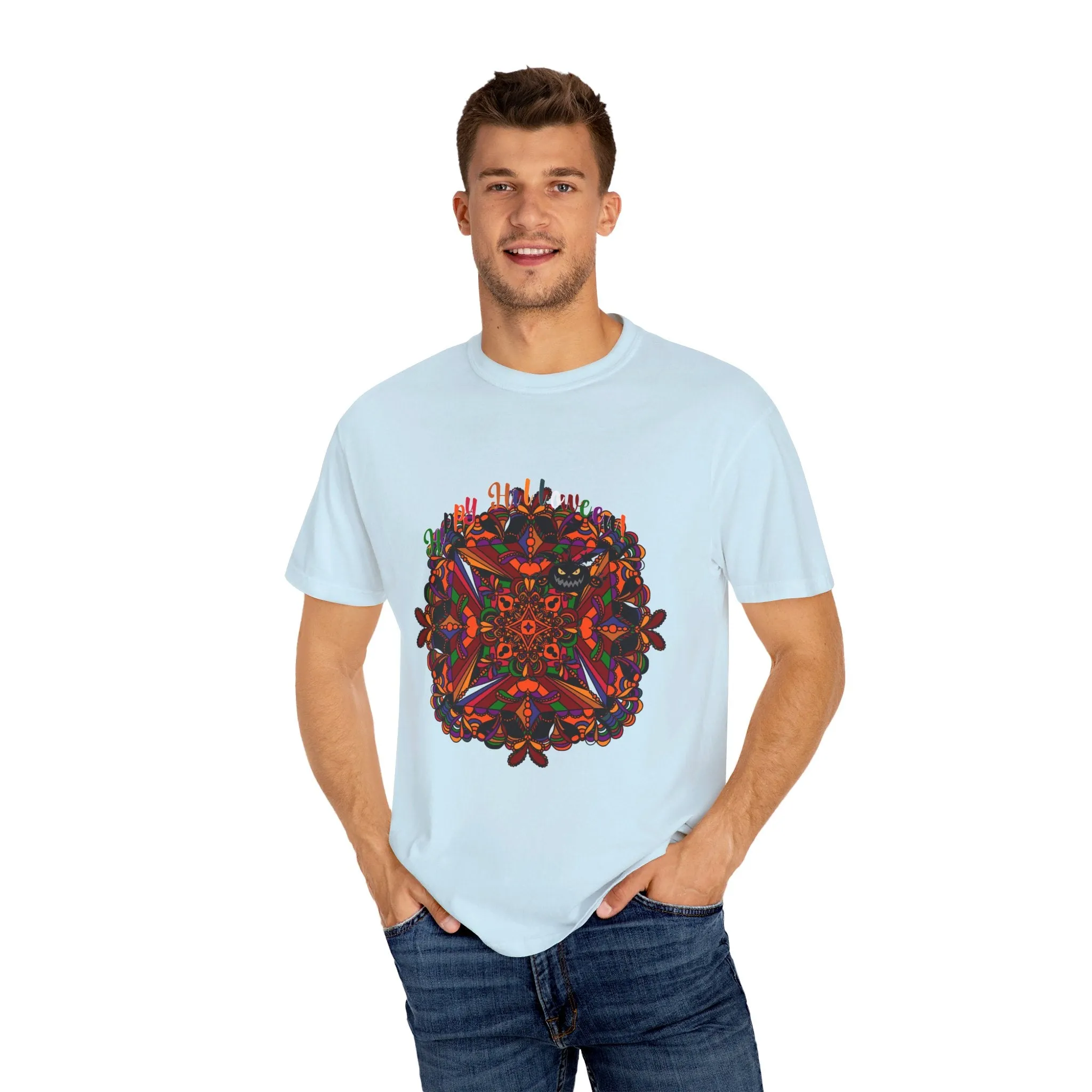 Handmade Pumpkin Mandala Design Tee