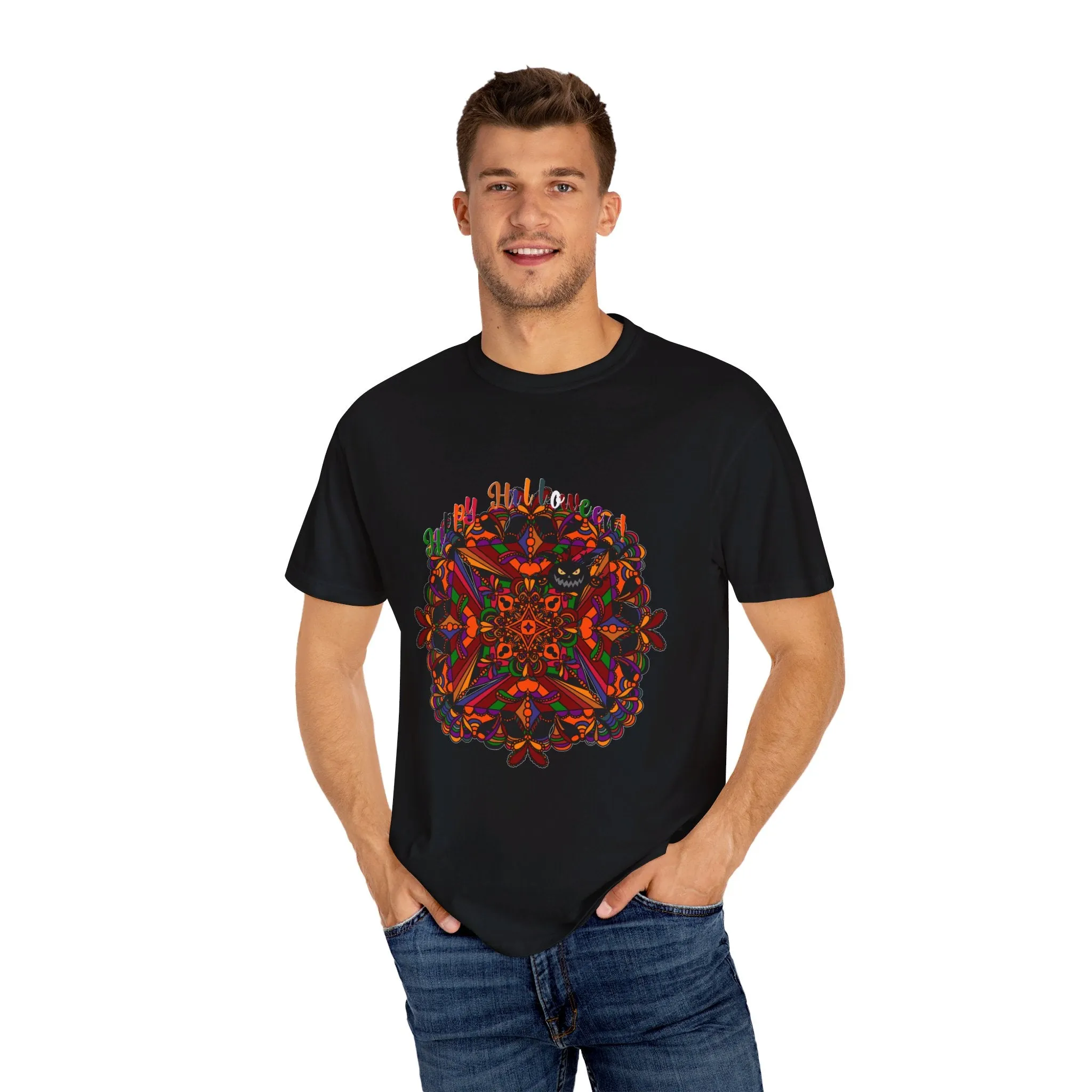 Handmade Pumpkin Mandala Design Tee