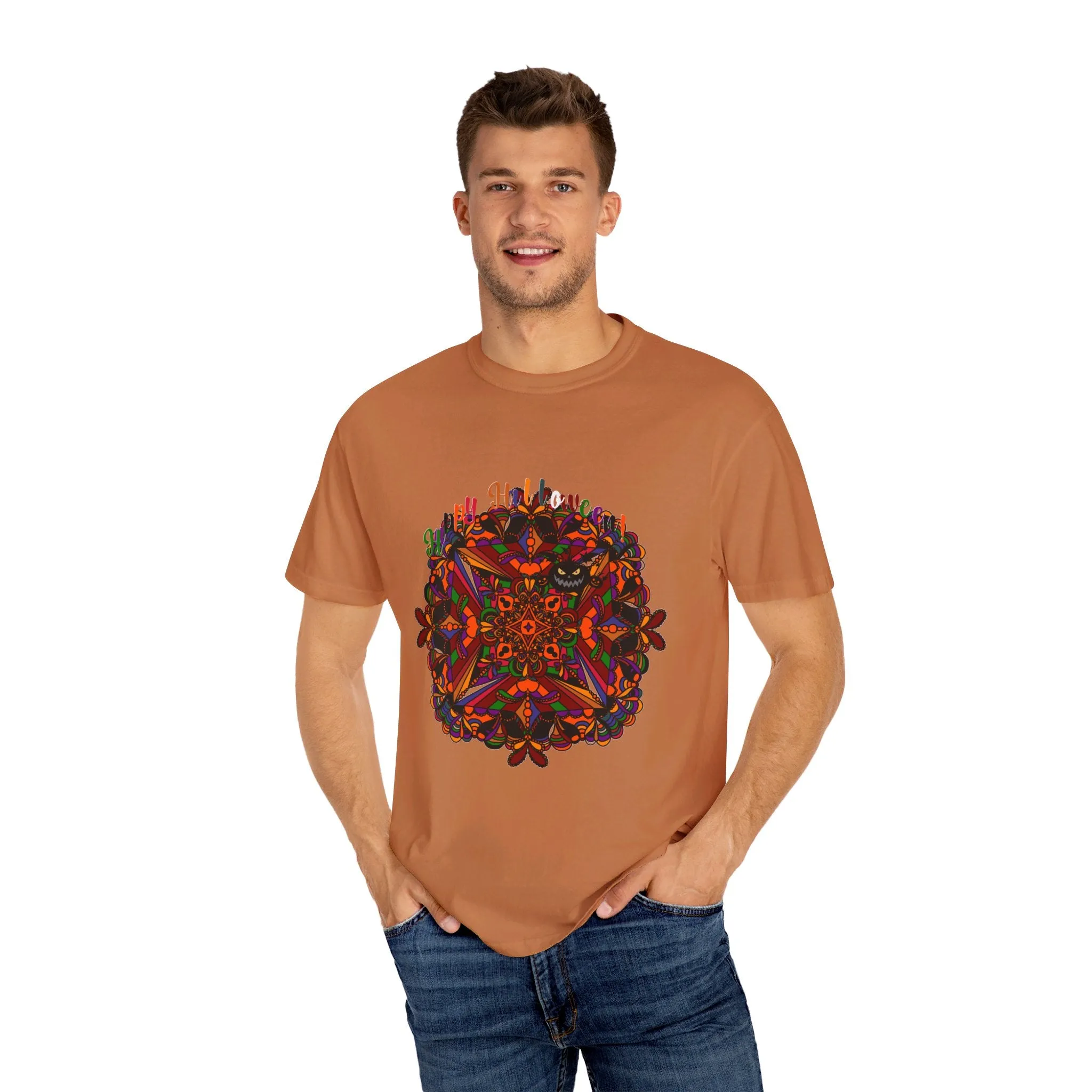 Handmade Pumpkin Mandala Design Tee