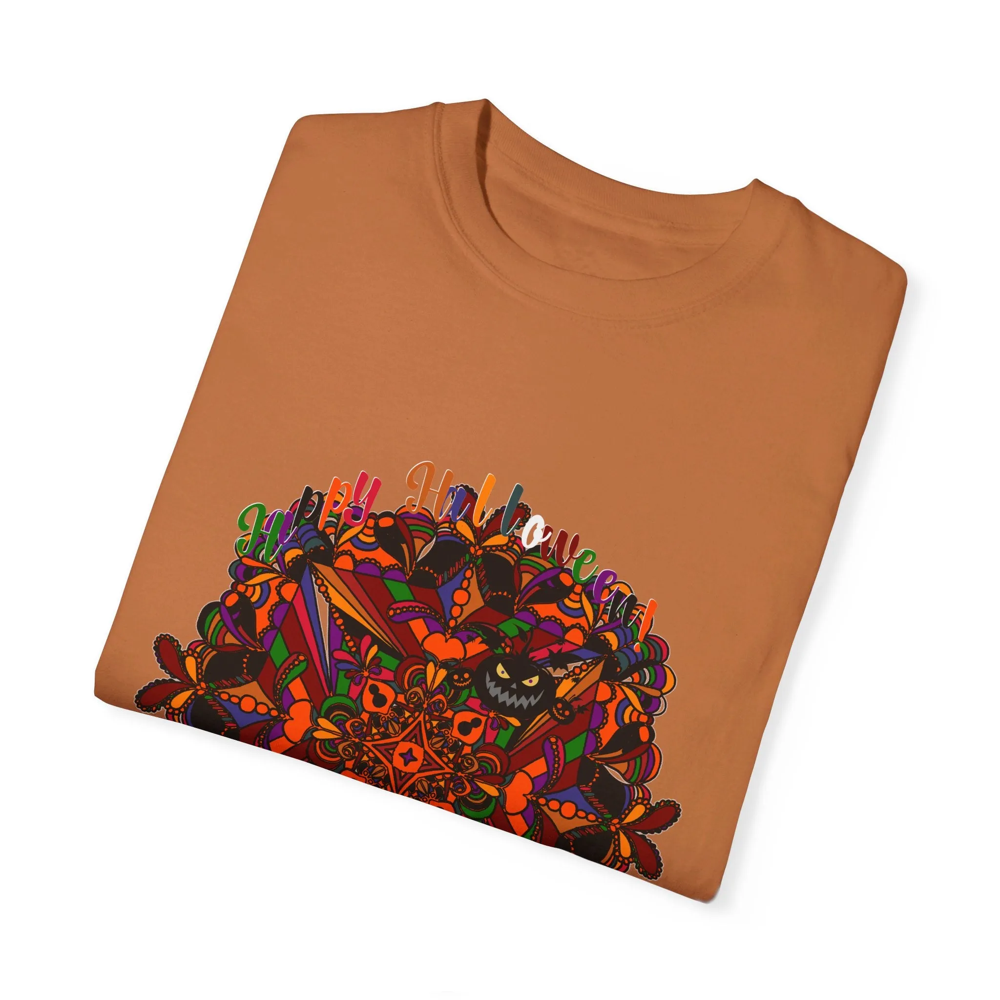 Handmade Pumpkin Mandala Design Tee