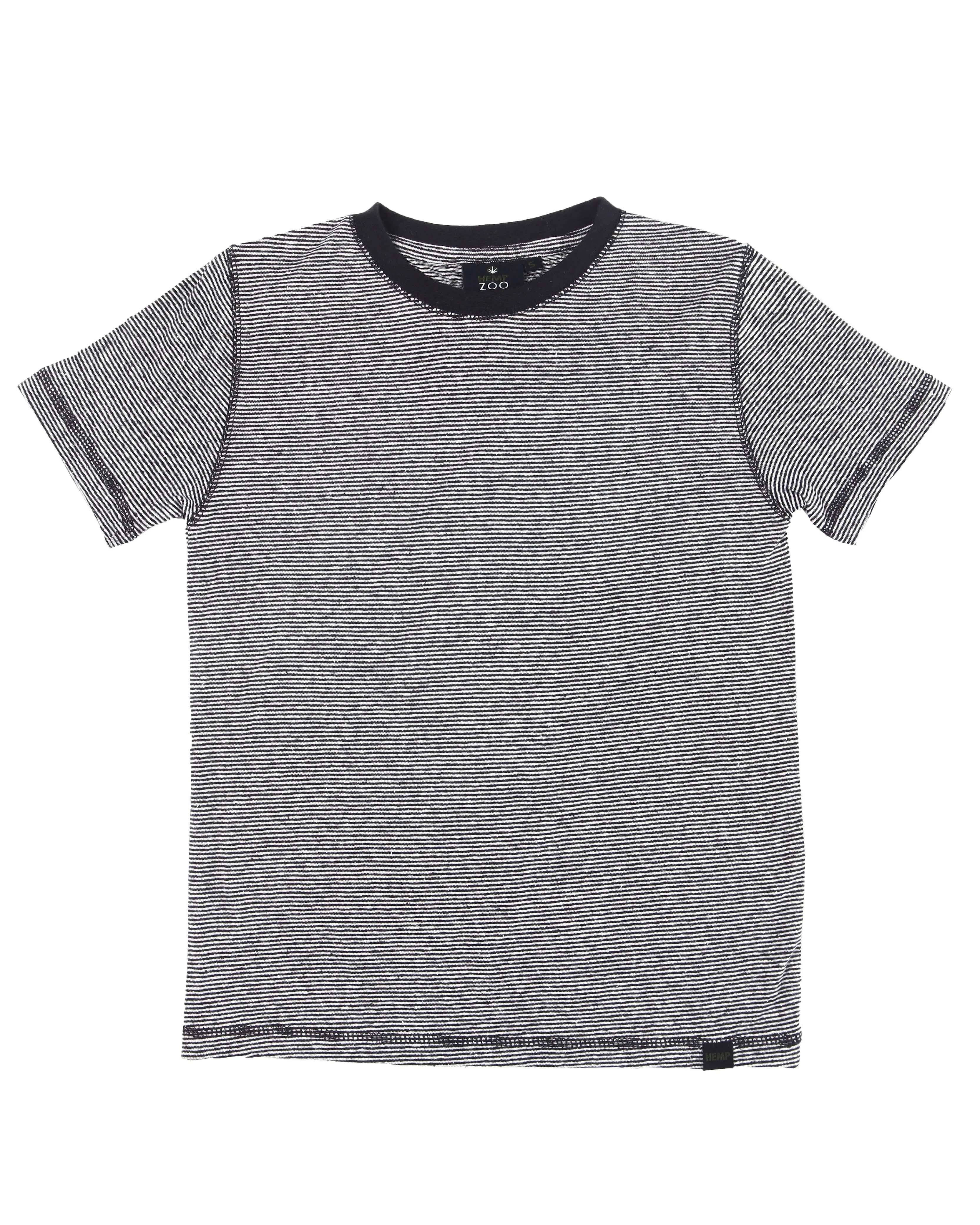 HEMP KIDS MICRO STRIPE T-SHIRT ARMOR 6-12