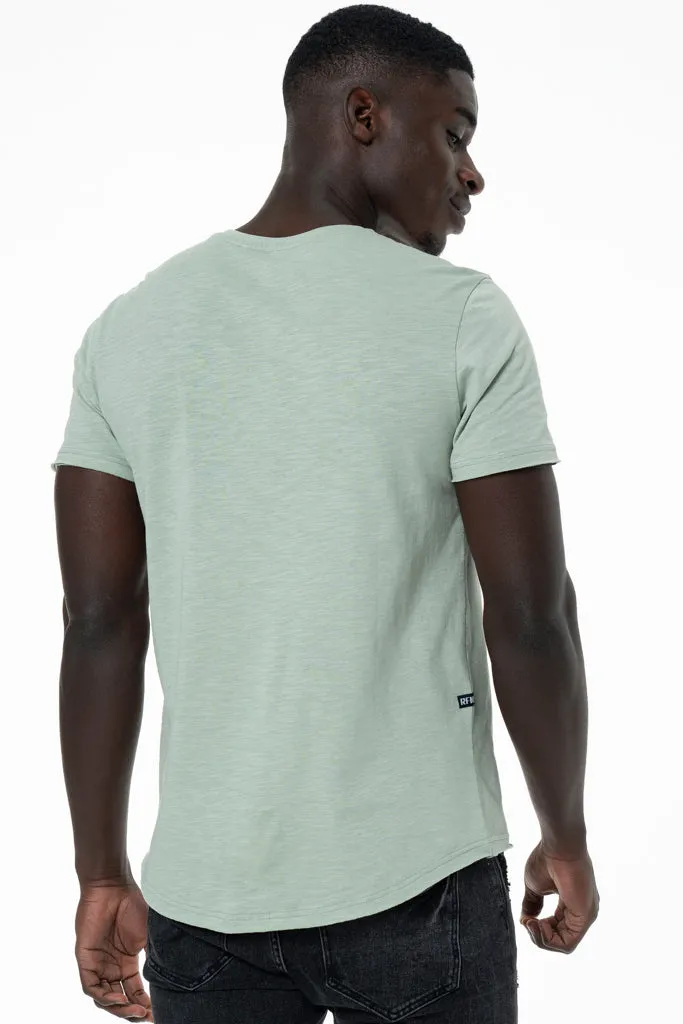 Henley T-Shirt _ 141367 _ Sage