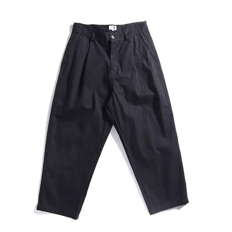 Herringbone Twill Tapered Pants