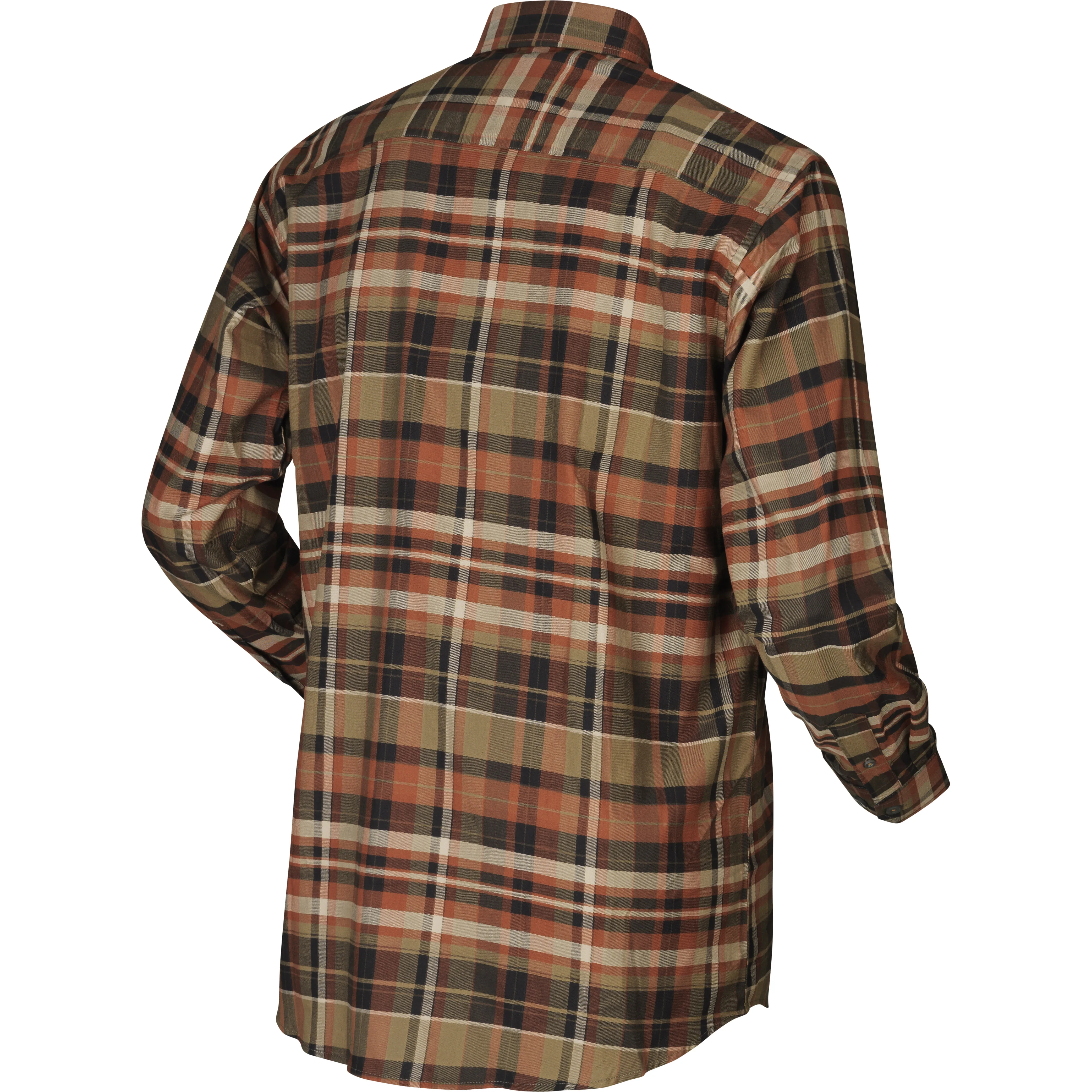 Härkila Men&#x27;s Newton Longsleeve Shirt Dark Burnt Orange Check | Buy Härkila Men&#x27;s Newton Longsleeve Shirt Dark Burnt Orange Check here | Outnorth