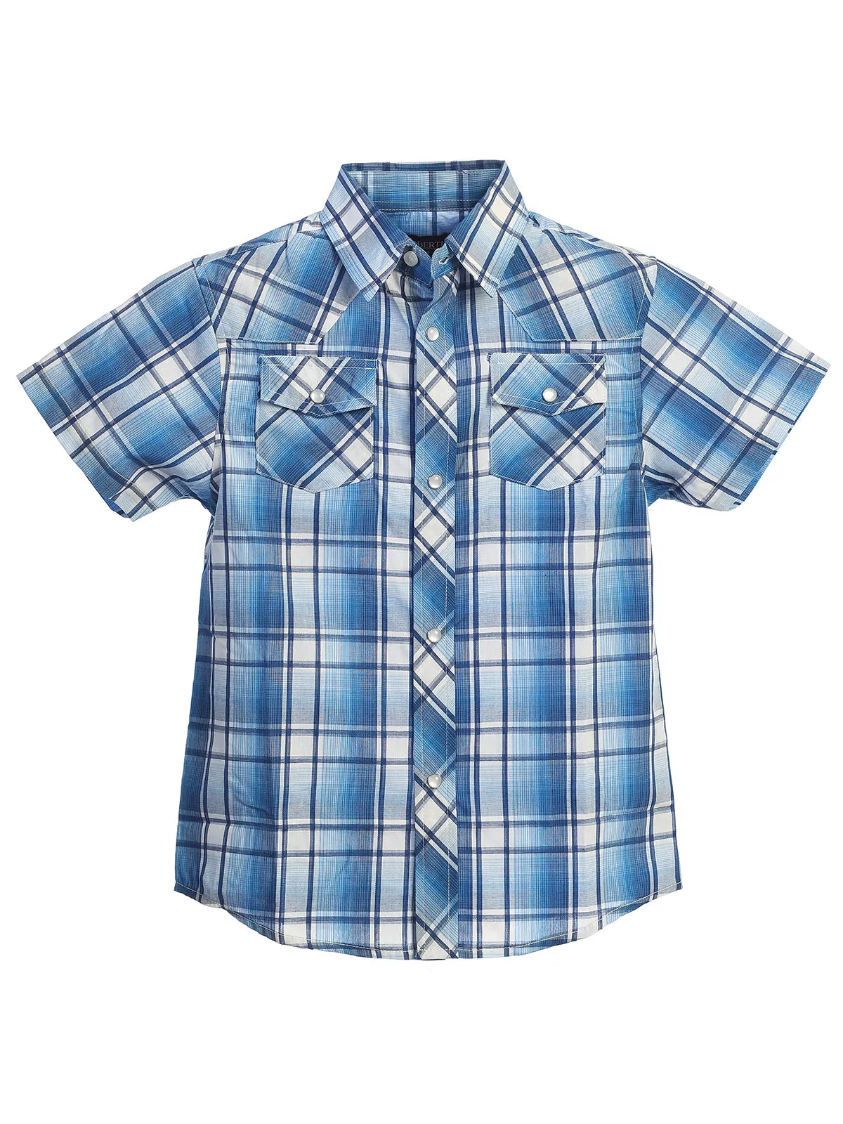 Kid's (4-7) Western Plaid Pearl Snap Shirt