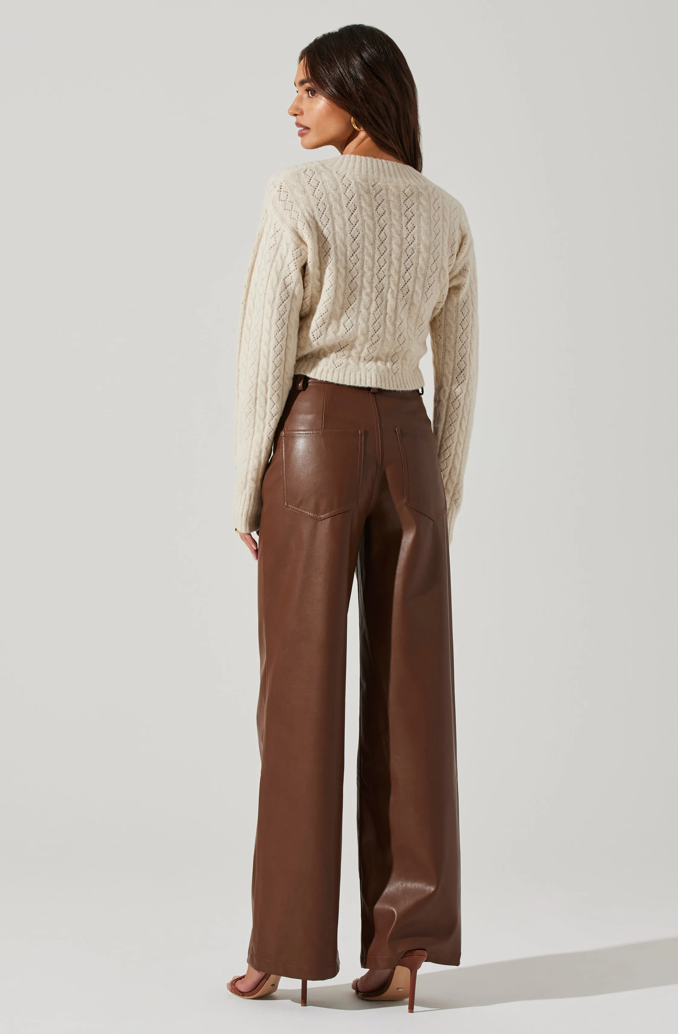 Knot Front Cropped Sweater