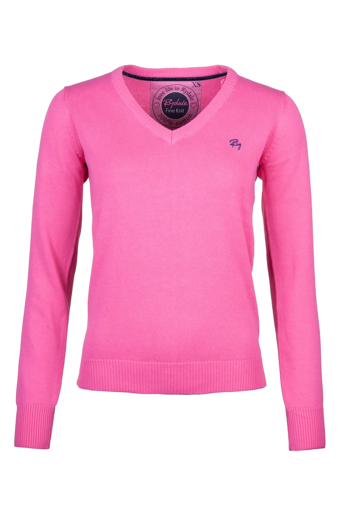 Ladies V Neck Fine Knit Jumper