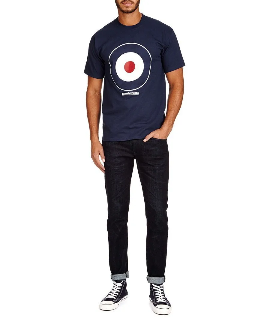 Lambretta Mens T Shirt Target Design - Navy