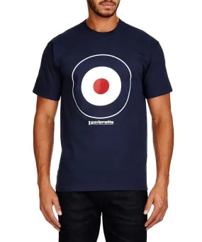 Lambretta Mens T Shirt Target Design - Navy