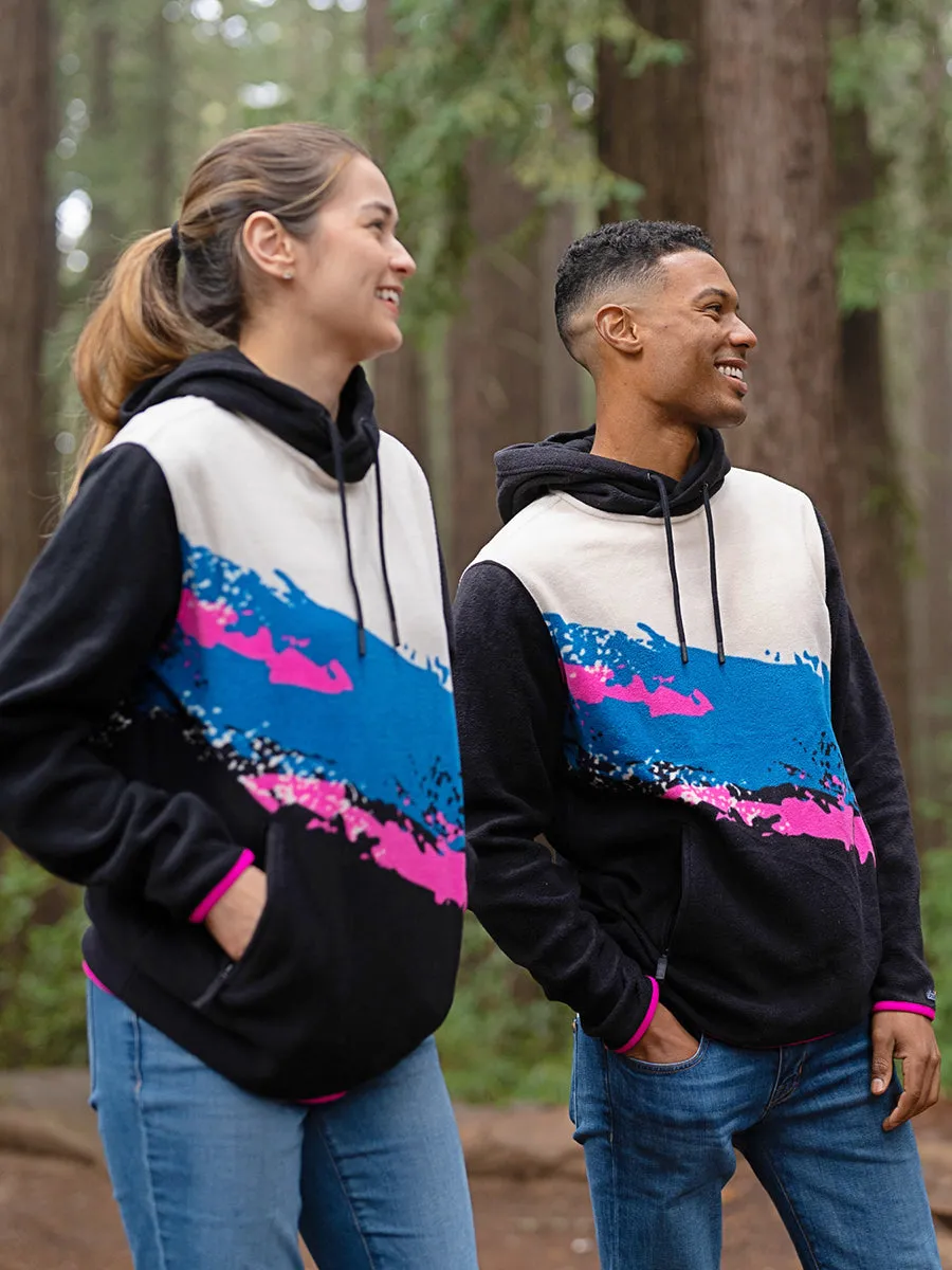 Low-Pile Fleece Hoodie (Retro Splash)