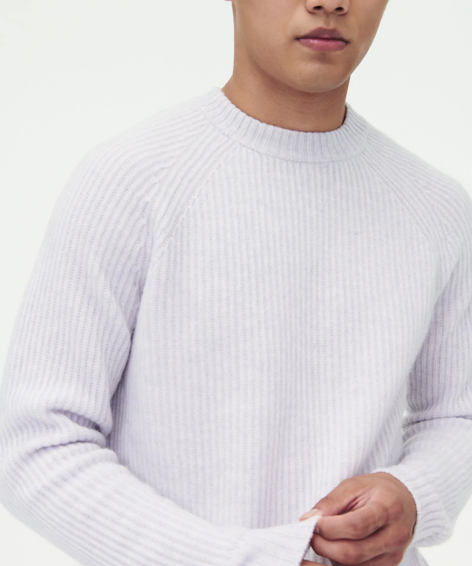 Luxe Cashmere Fisherman Crewneck Sweater