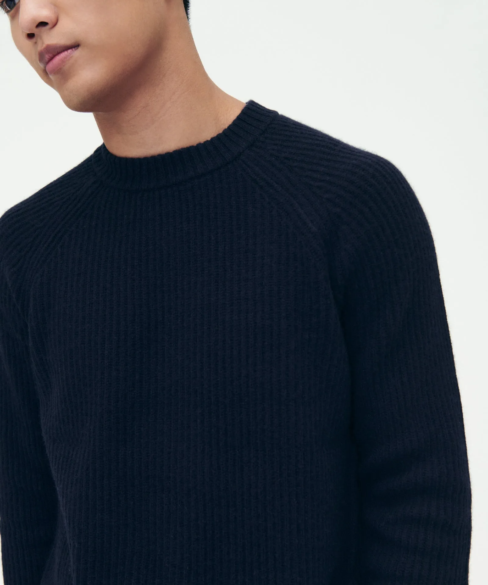 Luxe Cashmere Fisherman Crewneck Sweater