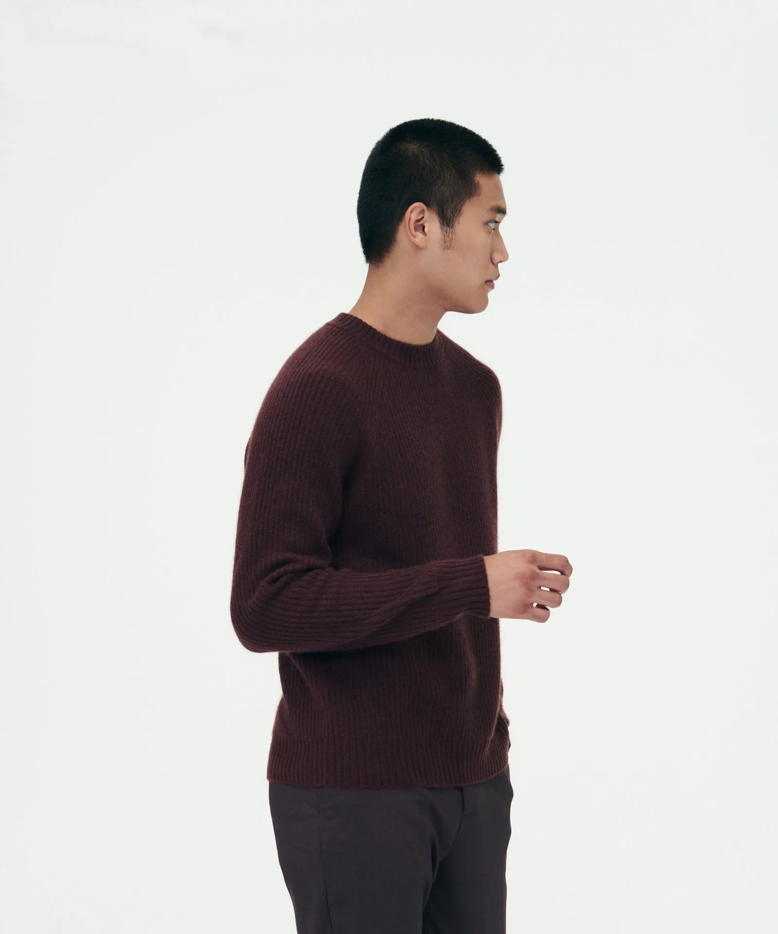 Luxe Cashmere Fisherman Crewneck Sweater