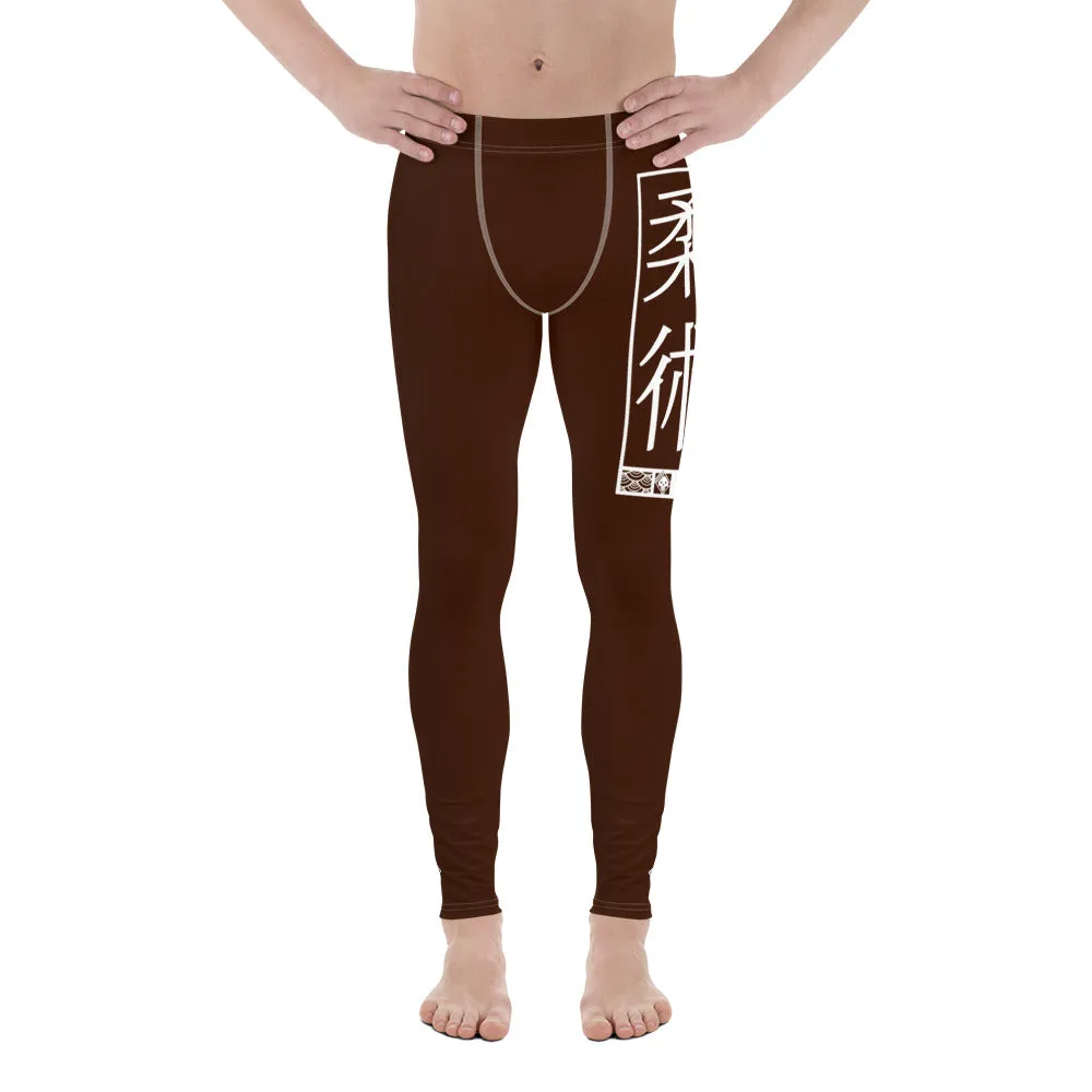 Men's Athletic Workout Leggings For Jiu Jitsu 006 - Chocolate